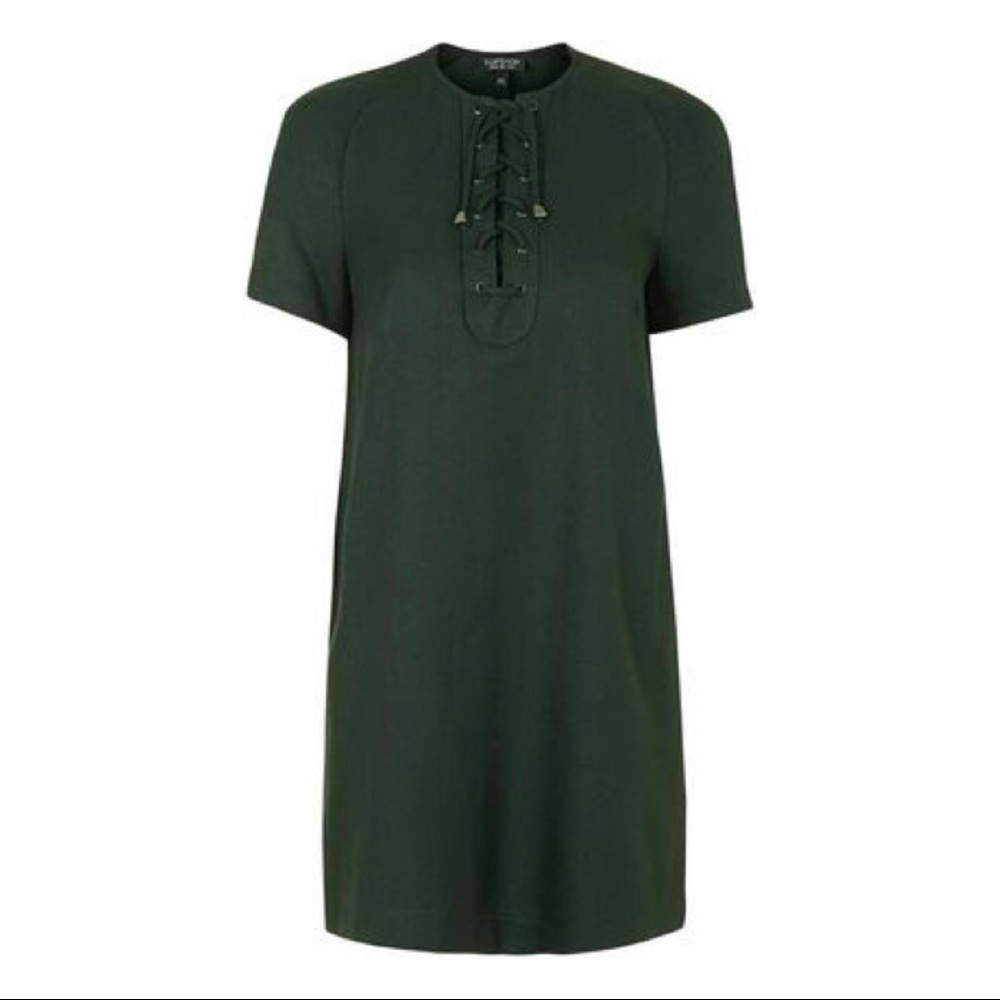 DARK GREEN TOPSHOP DRESS